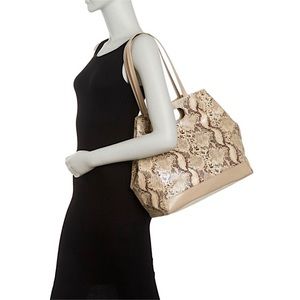 TMRW Studio Natural Python Embossed Gabriel Leather Large Shoulder Bag